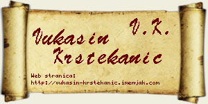 Vukašin Krstekanić vizit kartica